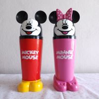 แก้วน้ำ มิ้กกี้ มินนี่ (Mickey &amp; Minnie Plastic cups) แก้วน้ำสะสม ลิขสิทธิ์ 7-11