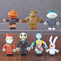 【✒】 IM Collections. ฝันร้ายฝันก่อนคริสต์มาสแจ็คแซลลี่ล็อค Barrel Oogie Boogie ของเล่นการ์ตูนขนาดเล็ก Brinquedo สำหรับเด็ก7ชิ้นชุด