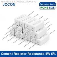 【hot】﹍☬♝ 10Pcs Cement Resistor Resistance 5W 5 0.1 10K 0.1R 0.5R 1R 10R 100R 0.22 0.33 0.5 1 2 5 8 10 15 20 25 30 1K 10K ohm