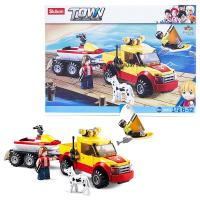 ProudNada Toys ของเล่นเด็กชุดตัวต่อเลโก้รถ+เจ็ทสกี Sluban TOWN SURF AEACH PATROL 172 PCS B0672