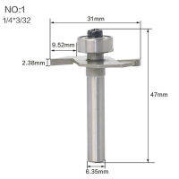 1ชิ้น1/4 "1/2" ก้านคลาสสิก T-สล็อตตัดกัด C3คาร์ไบด์ "T" ประเภทบิสกิตร่วมสล็อตตัดไม้เราเตอร์บิตกับแบริ่ง