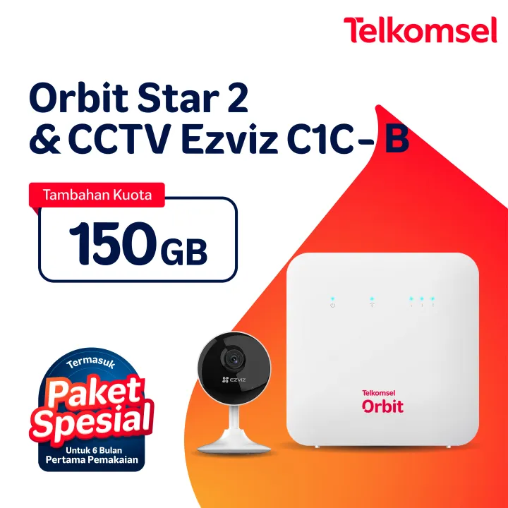 Telkomsel Orbit Star 2 Bundling CCTV Ezviz C1C-B | Lazada Indonesia