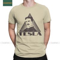 Nikola Tesla T Shirt Men Cotton Tshirt Inventor Physics Electricity Science Energy Edison