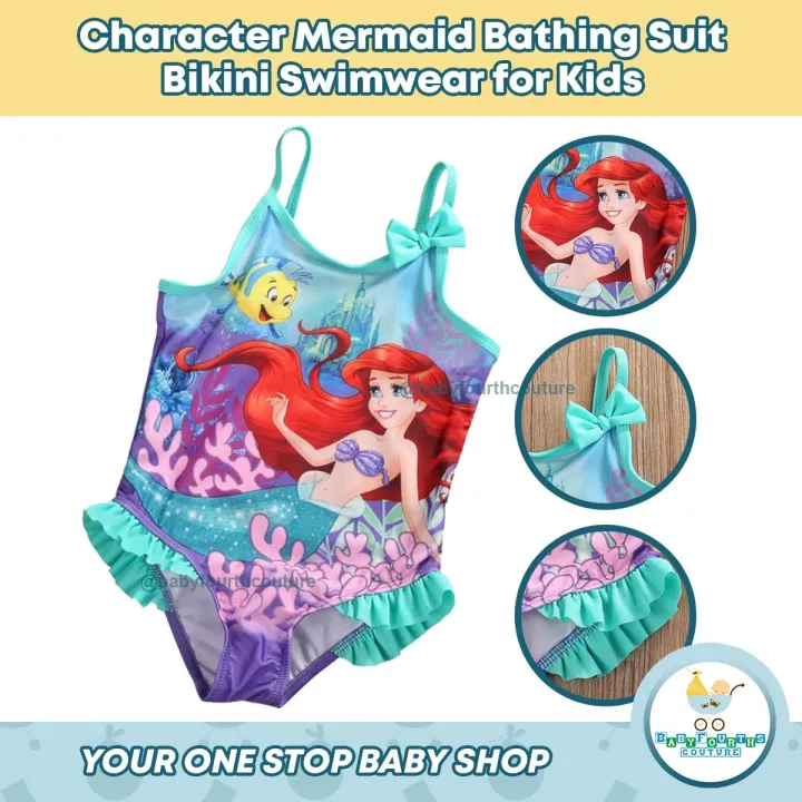 Baby/Kids Character Mermaid Bathing Suit Bikini Swimwear Lazada PH