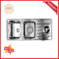 ซิงค์ฝัง 2 หลุม 1 ที่พัก TECNOSTAR TNS 12050215 ASS สีเงินBUILT-IN SINK TECNOSTAR TNS 12050215 ASS 2B1D SILVER **หมดแล้วหมดเลย**