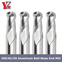 HRC45 / 55 อลูมิเนียมลูกจมูก End Mill 2 ขลุ่ยทังสเตนเครื่องมือเหล็ก CNC R0.5 R0.75 R1 R1.25 R1.5 R1.75 R2 R3 R4 R5 R6 R7 R8 R9 R10