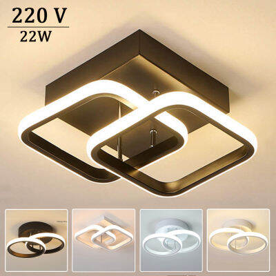 Black and White Corridor Balcony Indoor Ceiling Light LED Ceiling Lamp Living Room Bedroom 110-220V Led Lights for Room