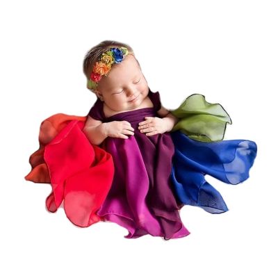 ⊙◇❒ hrgrgrgregre Adereços para fotografia de recém-nascidos roupas saia bebê toucado fofo mistura algodão vestido bebê meninas