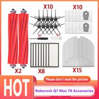 HOT LOZKLHWKLGHWH 576[HOT ING HENG HOT] Xiaomi Roborock Q7สูงสุด T8อุปกรณ์เสริมเครื่องดูดฝุ่นหุ่นยนต์เปลี่ยนได้แปรงหลักถุงหูรูดผ้าถูพื้นผ้าตัวกรอง Hepa อะไหล่