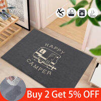 Cartoom Letter พรม Happy Camper ห้องครัว Drying Mat Modern Home Area Anti-Slip พรมห้องโถงห้องน้ำ Entrance พรมเช็ดเท้า Decor