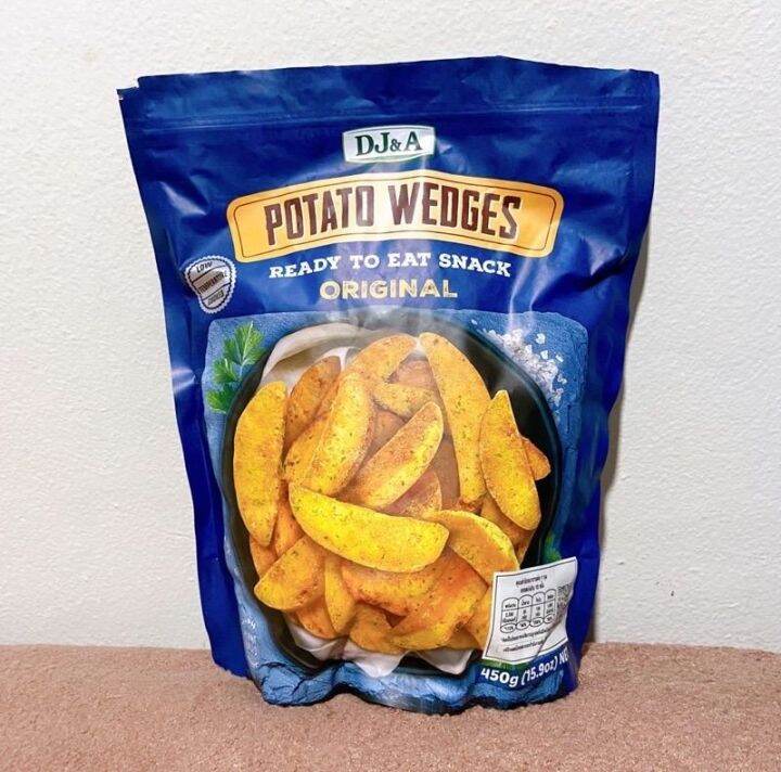 🥔Potato wedges🥔DJ&A original taste ⚡️มันฝรั่งกรอบ รสดั้งเดิม Lazada.co.th