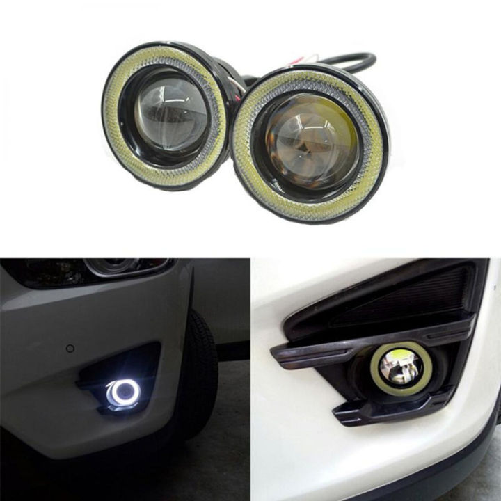 2pcs-white-lights-3-inch-12v-1200lm-drl-car-led-angel-eye-fog-lamp-cob-diaphragm-daytime-running-light-universal-for-cars