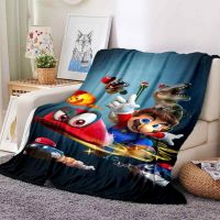 Super Mario Game Blanket for All Occasions - Soft and Warm Bedding for Sofa, Office, Lunch and Air Conditioning - Customizable tt