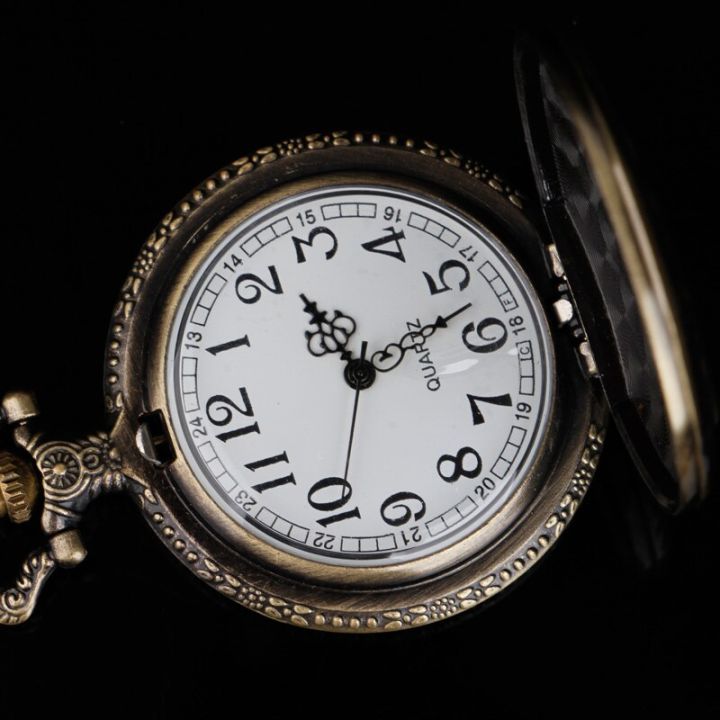 จี้นาฬิกา-steampunk-ควอตซ์นาฬิกาพกสลักรถวินเทจเหมาะสำหรับคนขับรถผู้หญิงผู้ชาย