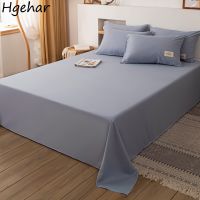 Plain Queen King Bed Flat Sheets Simple Skin-friendly Bedclothes Bedroom Decor 200x230cm Multi Size Students Dormitory Bedspread