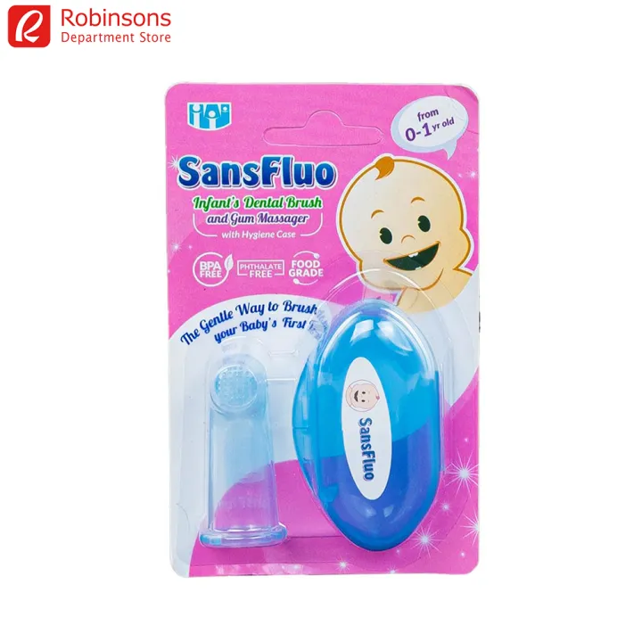 Sansfluo Infant's Dental Brush and Gum Massager with Hygiene Case