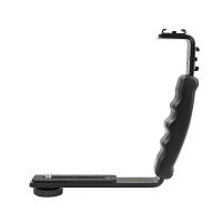 Handle Grip Mount L ประเภท Bracket W/รองเท้าเย็น1/4อะแดปเตอร์ Mic สำหรับ Zhiyun Smooth Q2 4สำหรับ DJI OSMO Mobile 3 Gimbal Stabilizer