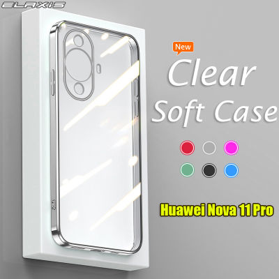 ปลอกอ่อนเคลือบซิลิโคน ELAXIS สำหรับ Huawei Nova 11 Pro โทรศัพท์ของแท้ใหม่สีลูกกวาดเคสโปร่งใสเลนส์ EL004กรอบฝาครอบป้องกันเต็มตัว