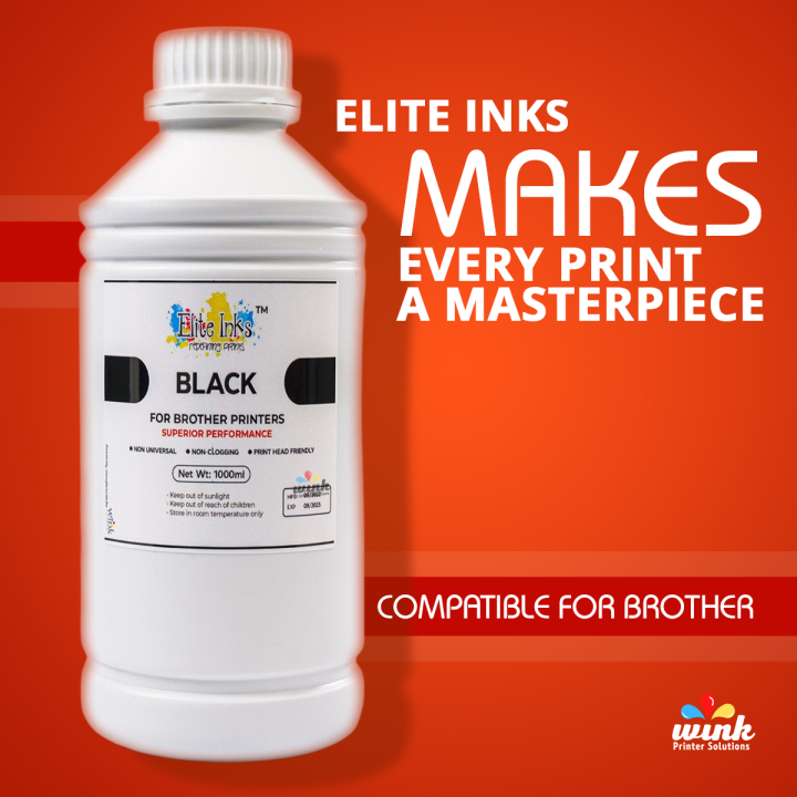 Elite Ink Brother Black Premium Dye Ink Refill for Brother Printer 1