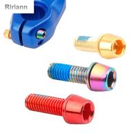 RIRIANN 6ชิ้น M6x18mm จักรยานเสือภูเขาชุบไฟฟ้าหลากสีสกรูยึดแผ่นสกรูสเต็มสกรูเบรค