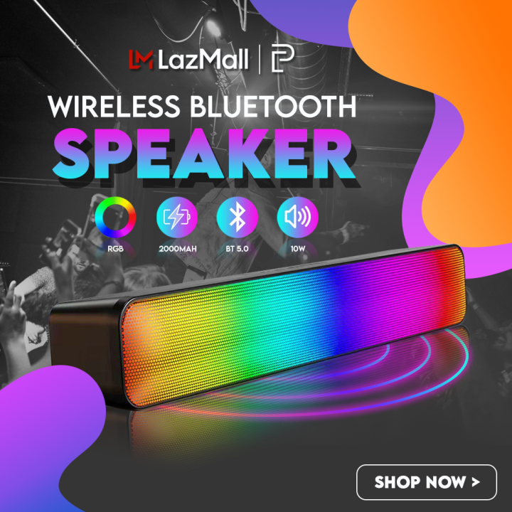 Popcorn RGB Bluetooth Computer Speaker HiFi Sound Gaming Portable