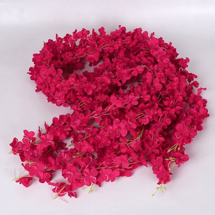 ayiq-flower-shop-จำลองลายดอกซากุระเป็นเถาประดับเพดานดอกไม้แขวนยาวสำหรับงานปาร์ตี้งานแต่งงาน