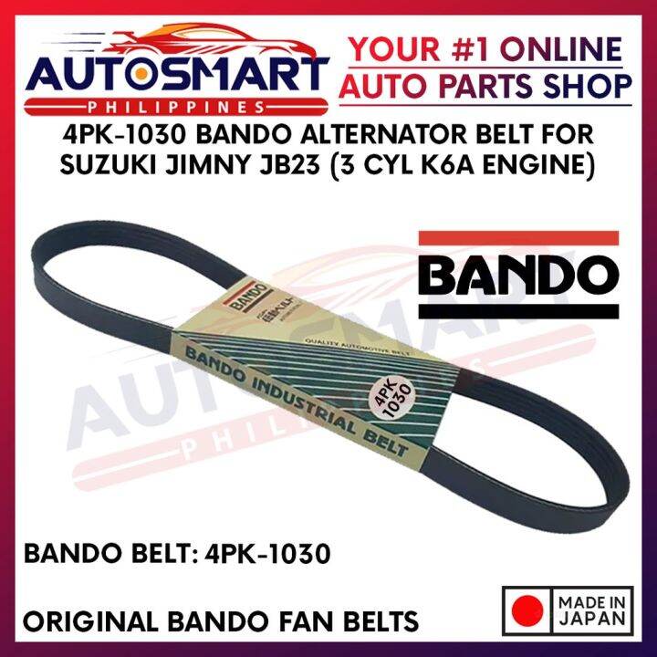 4PK1030 Bando Alternator Belt For Suzuki Jimny JB23 (3 Cyl K6A Engine