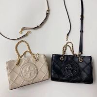 กระเป่าสะพาย ขนาดเล็ก Tory burch Fleming Mini Quilted Chain Tote Bag