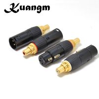 HIFI Audio Connector RCA to XLR male Female plug gold plated Conversion plugs 4Pcsset