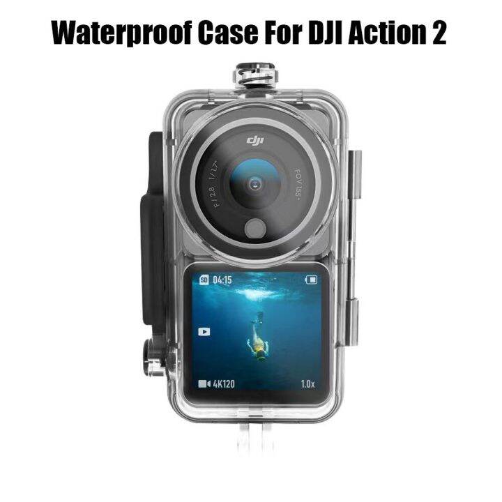 waterproof-case-for-dji-action-2-diving-shell-45m-housing-cover-camera-dual-screen-set-dji-osmo-action-2-camera-accessories-new