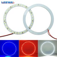 Leewa ดวงตานางฟ้าในรถ100มม. 1210/3528ไฟหน้ารถมอเตอร์ไซค์แบบ Led 33smd แหวนเฮโลนางฟ้าแสงไฟที่ตาสีขาวสีแดงสีฟ้า Ca2672 10ชิ้น