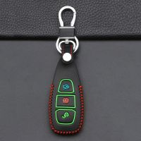 ﹊¤ 2023 Luminous 3 Buttons Key Cover For Ford Transit Custom Mondeo Fiesta Kuga ST Line MK3 Focus 3 Station Wagon Ecosport Key Case