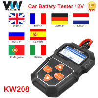 2021KONNWEI KW208 Battery Tester Car Charger 12V 100 to 2000CCA Cranking Charging Circut Tester Battery Analyzer 12 V Battery Tools