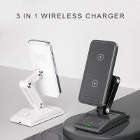 แบบพกพา3 In 1 Wireless Charging สำหรับ 14 13 12 Pro Max Rotary Folding Fast Charging สำหรับ 8 7 Wireless Chargers