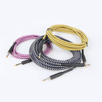 Guitar cable bass electric box audio cable guitar noise reduction line color braided shielded cable 3 6101520meters