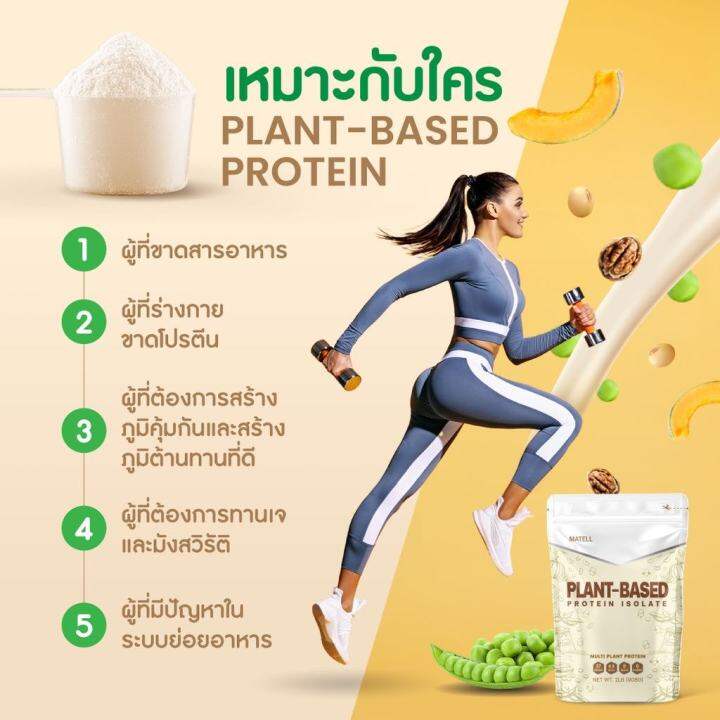 ส่งฟรี-matell-plant-based-protein-isolate-แพลนต์เบสด์-ไอโซเลท-โปรตีนพืช-7-ชนิด-non-whey-เวย์-ลดน้ำหนัก-เพิ่มกล้ามเนื้อ-908g