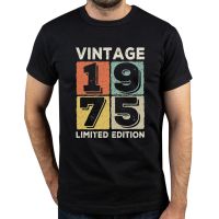 Vintage 1975 Limited Edition Men T Shirts Retro Classic Art Print Tees Short Sleeve O Neck Harajuku Streetwear Birthday Gifts