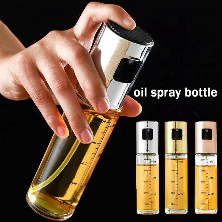 【Ready Stock】 100ML Kitchen Oil Sprayer Olive Glass Spray Bottle/ Acid
