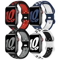 ☬✕ 4 Pack Sport Strap For Apple watch 42mm 38mm ilicone Breathable Belt Bracelet to iWatch Watchband Series 7 6 5 4 3 2 1