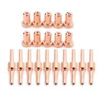 PaneYY Street20pcs Red Copper Extended Long Plasma Cutter Tip Electrodes&amp;Nozzles Kit Mayitr Consumable For P T31 LG40 40A Cuttings