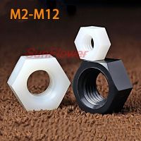 20/50PCS DIN934 M2 M2.5 M3 M4 M5 M6 M8 M10 M12 Black/White Nylon Hex Nut Hexagon Plastic Nuts