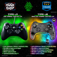 จอย EGA Type J1 (มีสาย) , Type J2 Wireless 2.4G (ไร้สาย) จอยเกมส์ Joystick For PC , TV-Box , PS3 ประกันศูนย์ 1 ปี