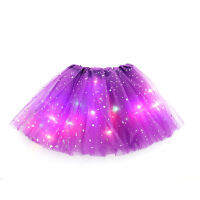 Foreign trade in Europe and America adult sequins with lights led tutu skirt luminous half-length gauze skirt LED light fluffy skirt