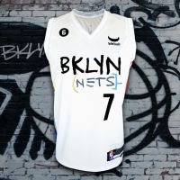 เสื้อผ้าบอลที่นิยมมากที่สุด เสื้อบาส เสื้อบาสเกตบอล NBA Brooklyn Nets ทีม บรู็คลิน เน็ตส์ BK0131 รุ่น City Kevin Durant 7 ไซส์ S-5XL