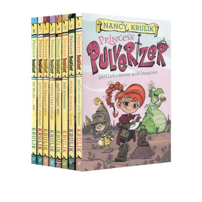 Original English Princess pulverizer series 8 volumes of grilled cheese and Dragons childrens illustration Chapter Book Primary School English reading improvement Nancy kruliks works