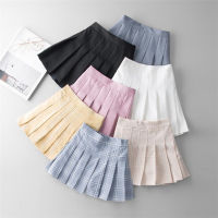 Sweet Girls Pleated Plaid Skirt Summer Kids High Waist Stitching Student Pleated Skirts Baby Girls Cute Dance Mini Skirt