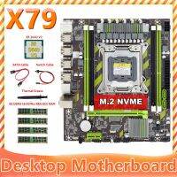 X79 Motherboard+E5 2640 V2 CPU+4X4GB DDR3 1600Mhz REG ECC RAM Memory+SATA Cable+Switch Cable+Thermal Grease M.2 NVME