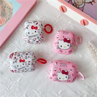 shuohaa166 เคสซิลิโคน เคส AirPods Pro Airpods 3 gen3 AirPods 2 Fashion Cute Cartoon เฮลโล คิตตี้ Hello Kitty Protective Silicone Case