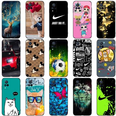 Case For vivo V21 4G 5G Case Back Phone Cover Protective Soft Silicone Black Tpu butterfly bear animal