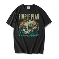 เสื้อยืดโอเวอร์ไซส์เสื้อยืด แขนสั้น พิมพ์ลายวง Plan Band แบบเรียบS-4XL  EC3F